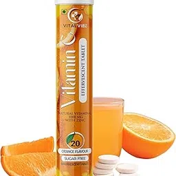 Vitamin C Natural Amla extract 1000mg+Zinc Effervescent Tablet for Antioxidants, Skin Health, Detoxification, Men Female,20 Tablets-picture-60
