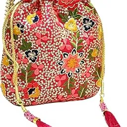amerie fashions Women's Floral Potli Bag Purse for Party Wedding-picture-18