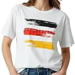 dueller Women's Loose Fit/Boyfriend Fit 100% Cotton White Round Neck T-Shirt-picture-10