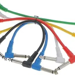 STYLEHEAVEN 6Pcs Effect Pedal Audio Plug Patch AMP Cable Lead Angle for Bass Guitar Cord-image-51