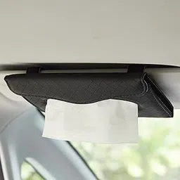 Amazon Brand - Solimo PU Leather Car Sun Visor Tissue Holder | for Seatback/Car Door/Rear Pocket | Easy Installation (Black)-picture-43