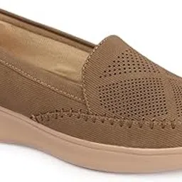 aroom Women's Wedges Heels Loafers Comfotable Shoes for Girls-picture-35
