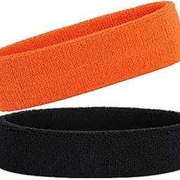 R-LON Workout Headband for Women & Men - Moisture Wicking & Non-Slip Exercise Hairband or Sports Sweatband -Ideal for All Sports Like Tennis, TT, Badminton, Running and Yoga (2 PC) A3-image-78