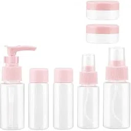 kotudi 7 PCS COSMETICS BOTTLE for Travel Refillable Small Mini Empty Plastic Pump/Spray/Squeeze Bottles for Cosmetic (7 Pcs Set Mini Portable Refillable Kit)-picture-45