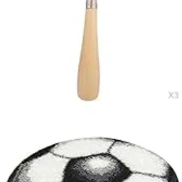 VELURA DIY Football Latch Hook Rug Kits Embroidery Cushion + 3Pcs Wood Hook|1 Set Carpet Latch Hooking Kits|Latch Hooking Kits| Needlecrafts & Yarn |Crafts-image-0