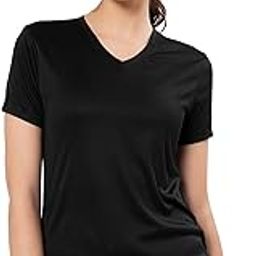 amante Solid V-Neck Short Sleeve T-Shirt-picture-7