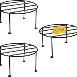 Urban Plant Solo Stand for Plant Pot | Heavy Duty Pot Stand for Terrace Garden | Flower Pot Stand for Living Room | Stand for Balcony (Black - Pack of 3)-picture-41