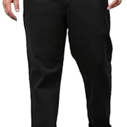 style quotient Men Plus Size Black Tapered Fit Mid Rise Stretchable Jeans-picture-51