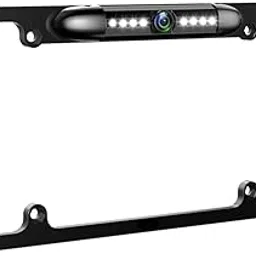 GLK License Plate Frame Rear View Backup Camera Reverse Parking Back Camera 8 IR LED Night Vision Waterproof 170Ã‚° Viewing Angle Universal Car License Plate Frame Mount for Cars-picture-27