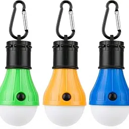 kddigz YG-310 Camping Lantern Bulbs (Orange, Blue, Red, Green) – Battery Powered LED Tent Lights – Portable Hanging Bulbs for Outdoor Camping, Hiking, Emergency, Travel – 1.97 x 4.72 Inch (Pack of 3)-picture-22