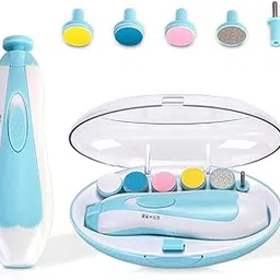 TIRALUHEM Baby Nail Trimmer Electric, Safe Baby Nail File, Baby Nail Clippers with Light and 6 Grinding Pads for Newborn Infant Toddler or Adults Toes and Fingernails(Multi Color-1) Pack of 1-picture-19