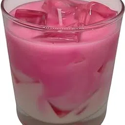 Strawberry Pink Latte Scented Candle | Sweet Fruity Aroma | Glass Jar Soy Wax Candle | 60 Hour Burn Time | Home Decor | Ideal for Gifts, Festivals & Special Occasions (Medium, 1, Count)-picture-25