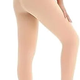 Women's High Waist Thermal Fleece Lined Leggings, Beige, Winter Warm Stretchy Yoga Pants for Indoor, Workout-picture-27