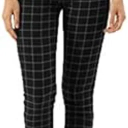 brand flex Women's Cotton and Polyester Check Jegging Pants Combo Pack,Ankle Length with (Multi Color & Waist 26 to 34)-picture-36