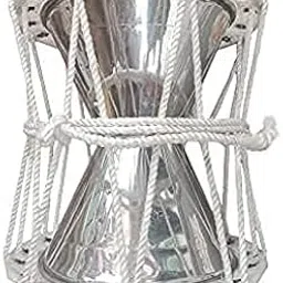 Yoshiva Stainless Steel Damru 8 Inch – Traditional Silver Damroo Musical Instrument for Lord Shiva | Religious Puja Accessory for Home & Temple Worship-picture-42