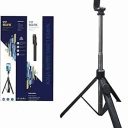 eTechtron - 170CM/67inch Extra-Long Bluetooth Selfie Stick Tripod | Detachable Wireless Remote for Photography, Video Shooting, Travel & Vlogging (Black, Without Light) (Y17 Selfie)-picture-49