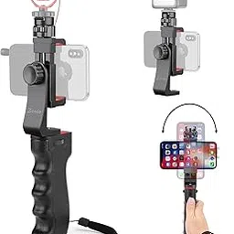 Zeadio Wireless Smartphone Stabilizer, Vlogging Video Handle Grip, with Clamp Mount and Remote Shutter for iPhone and Android Phone and Other Smartphone-picture-29