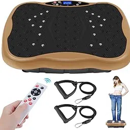 Vibration Plate Exercise Machine, Health & Fitness Full Body Vibration Platform, Portable Vibration Plate Platform for Weight Loss Home Fitness, Lymphatic Drainage, w/Resistance Bands+Remote-picture-11
