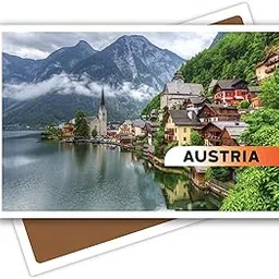 World Famous Country Cities Towns Villages Acrylic Fridge Magnet | 3x2 Inches, 3mm Thick | Decorative for Home, Office, Locker, PC Cabinets, Almirah Pack of 1 (Austria)-image-1