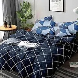 Laying Style™Glace Cotton Single Bed Quilt Cover/Duvet Cover/Rajai Cover/Blanket Cover with Zipper (60 X 90 Inches, Multicolor)-picture-21