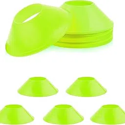 XIHIRCD 15pcs Soccer Cones for Sports Training, Mini Football Pylons Cones Flexible Agility Practice Cones for Basketball Running Drills Sports Games Field Cone Markers Kids (Fluorescent Green)-picture-13