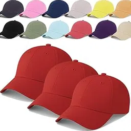 enciger Unisex Adjustable Baseball Cap Pack of 3 - Solid Color Cotton Caps for Men & Women - Breathable Lightweight Headwear for Outdoor, Travel, Gym, Casual Wear-picture-17