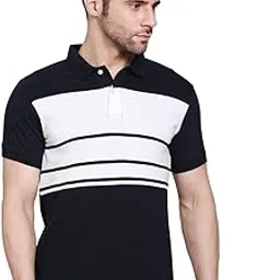 scott international Men's Rich Cotton Regular Fit Striper Polo T-Shirt, Collar Shirt for Men, Cotton Polo-picture-36