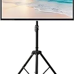 TV Floor Stand Tripod, Adjustable Height Floor Top TV Stand for 32-65 Inch TVs, Space-Saving Floor Mount for LED/LCD/Smart TVs-picture-26