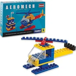 PEACOCK TOYS AND GAMES Multicolor Aeromech Aircraft Game Creative Imaginative Interlocking constructive Building Blocks & Toy for Kids-picture-15