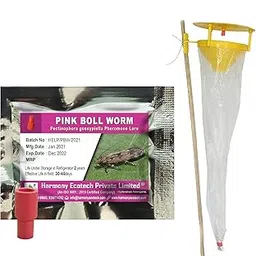 ACTIVE IPM Funnel Trap + Pectinophora gossypiella Pheromone Lure (Combo Pack of 5 Sets) Pest Control Tool for Attracting, Trapping Pink Boll Worm Adult Moths in Cotton Fields-picture-16