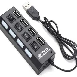 Zoreo Portable Mini USB Expander 4 Port USB 2.0 Hub Splitter High-Speed Multiport Slim USB Hub Cable Adapter and LED Indicator Compatible for MacBook Air Laptop Notebook iPad PC Android Tv (Black)-picture-23