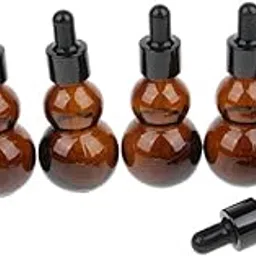 fabloft 6X Gourd Glass Dropper Bottle Container Jar 30ml|6 Pieces Dropper Bottles|Aromatherapy| Natural & Alternative Remedies |Health & Beauty-picture-12