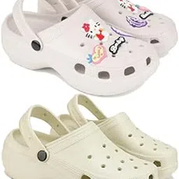 Premium Comfortable Regular Wear Clogs for Women's & Girls-Combo-O10-OO8-5 Cream-7901-picture-24