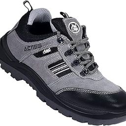 allen cooper 1156 | Grey Suede Leather Upper, Low Ankle Grey Spacer Lining Safety Shoe | Steel Toe (9)-picture-42