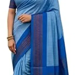 Checked Kalyani Cotton Saree with Grand Jari Pallu and Contrast Blouse – Soft & Smooth Handloom Saree for Women (6.30 Mtrs)-picture-43