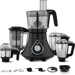 Preethi Zodiac Cosmo MG236 Mixer Grinder 750 watt with 5 Jars Includes Super Extractor juicer Jar & Master Chef + Food Processor Jar, Black-picture-15