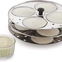 TOSAA STAINLESS STEEL IDLI 4 * 3 PLATES (12 IDLIS) COMPACT IDLI MAKER - HEALTHY COOKING, STEAM FRESH IDLIS EVERY TIME-picture-14