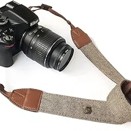 First Try Adjustable DSLR Neck Strap Belt - Retro Film Shoulder Strap, Vintage Soft Long Rope Universal Cord for SLR Mirrorless Cameras (Upgraded Version) - Brown-picture-49