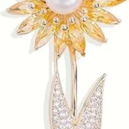 Sunflower Brooch Pin | 18k Gold Plated | Trendy, Lightweight & Comfortable | Stylish & Tarnish-Resistant | Qty : 1pc-image-33