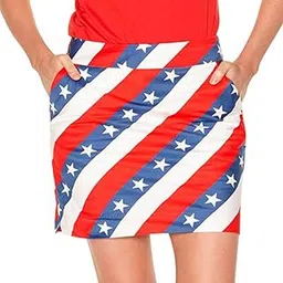 Women's Golf Skort, Pars/Stripes, US 2-image-0