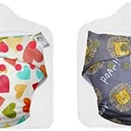 SuperBottoms Combo Pack of 2 Freesize UNO - Reusable waterproof Adjustable cloth diaper for babies from 5-17kgs with Dry feel Organic cotton Pad-Option 5 image 1