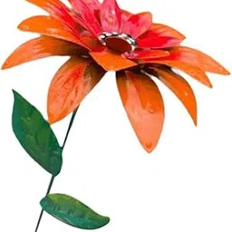 LICHTS®Iron Flower Garden Stake Flower Yard Signs Artificial for Porch Pathway Yard Orange|Home & Garden | Yard, Garden & Outdoor Living | Garden Décor| Statues & Lawn Ornaments-image-99