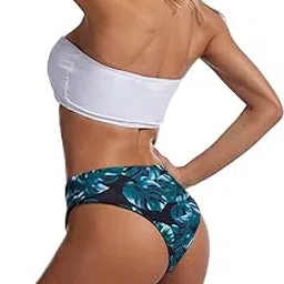 loxe Women Swimwear, Comfortable Bikini Polyester Elastic for Ladies for Hot Spring Bath (S) White-picture-36
