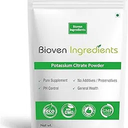 Potassium Citrate Powder by Bioven Ingredients, Non-GMO Supplement, No Preservatives, Essential Mineral, Supports Electrolyte Balance and Normal pH-picture-24