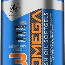 Muscle Metabolix Omega 3 Fish oil capsules | Buy 1 Get 1 Free | 1000mg Capsules With Fish Oil - EPA + DHA Enriched - 60 Capsules For Men & Women For Healthy Brain, Heart, Eyes And Joint Health-image-2