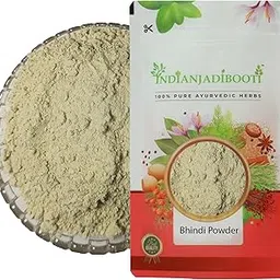 IndianJadiBooti Bhindi (Powder) - Dry Lady Finger Powder - Okra Powder (100 Grams)-picture-69