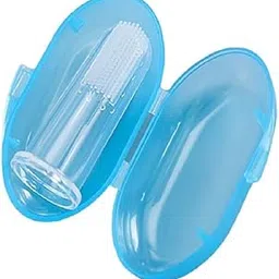DALVADI Baby Tongue Cleaner Flexiable Soft Baby Finger Brush Silicone, Baby Manual Toothbrush Brush With Box, 1 count,Transparent-picture-31