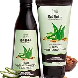 Nat Habit Aloe Peanut Shampoo and Conditioner, For Women & Men, Daily Soft & Moisture Lock Ultra Hair Smoothening Combo-picture-20