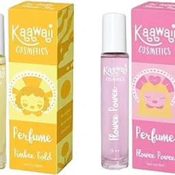 Kaawaii Cosmetics Perfume Boys & Girl Kids Safe Water Based 4 Years To 12 Years Long Lasting Fragrance Spray For All Occasions And Everyday Use, Timber Gold & Flower Power 15 ml, Pack of 2-picture-20