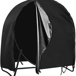 MERISHOPP Log Rack Cover Sun Protection Waterproof Easy to Use Firewood Hoop Cover-image-5